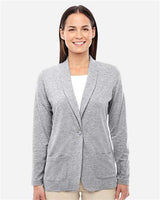 Devon & Jones DP462W Ladies' Perfect Fit Shawl Collar Cardigan #color_GREY HEATHER