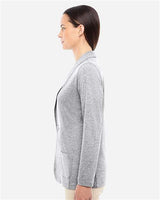 Devon & Jones DP462W Ladies' Perfect Fit Shawl Collar Cardigan #color_GREY HEATHER