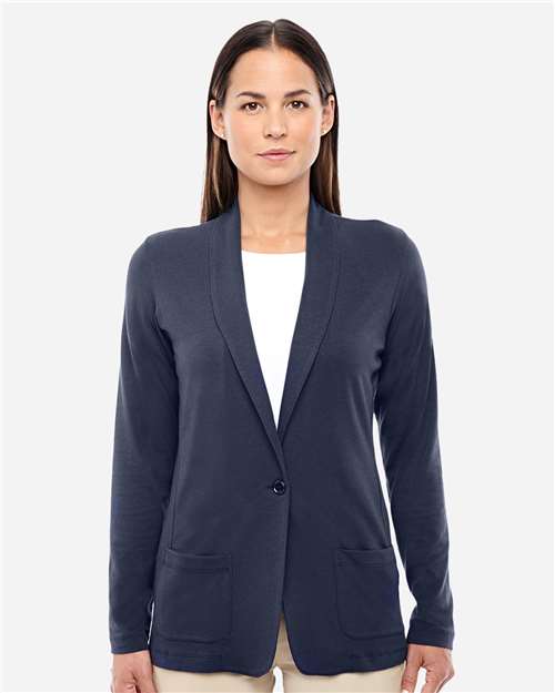 Devon & Jones DP462W Ladies' Perfect Fit Shawl Collar Cardigan #color_NAVY