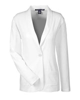 Devon & Jones DP462W Ladies' Perfect Fit Shawl Collar Cardigan #color_WHITE