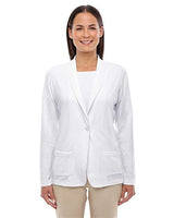 Devon & Jones DP462W Ladies' Perfect Fit Shawl Collar Cardigan #color_WHITE