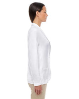Devon & Jones DP462W Ladies' Perfect Fit Shawl Collar Cardigan #color_WHITE