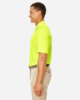 Core 365 88181R Men's Radiant Performance Piqu Polo withReflective Piping #color_SAFETY YELLOW