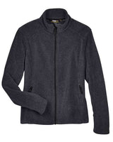 Core 365 78190 Ladies' Journey Fleece Jacket #color_HEATHER CHARCOAL