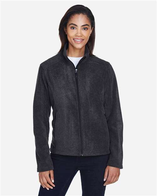 Core 365 78190 Ladies' Journey Fleece Jacket #color_HEATHER CHARCOAL