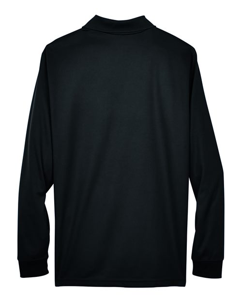 Core 365 88192T Men's Tall Pinnacle Performance Long-Sleeve Piqu Polo #color_BLACK