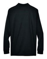 Core 365 88192T Men's Tall Pinnacle Performance Long-Sleeve Piqu Polo #color_BLACK