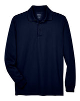 Core 365 88192T Men's Tall Pinnacle Performance Long-Sleeve Piqu Polo #color_CLASSIC NAVY