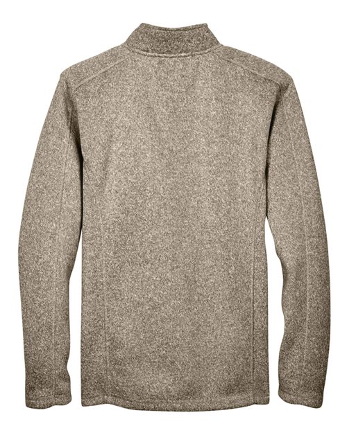 Devon & Jones DG793 Men's Bristol Full-Zip Sweater Fleece Jacket #color_KHAKI HEATHER