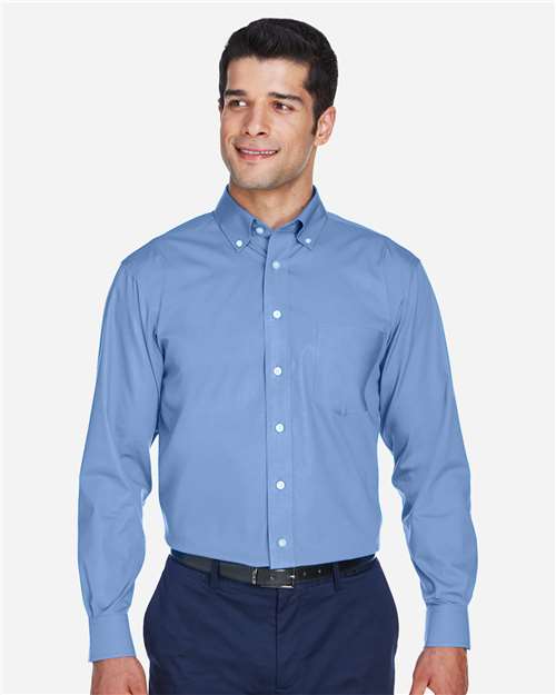 Devon & Jones D630 Men's Crown Woven Collection Solid Oxford #color_LIGHT BLUE