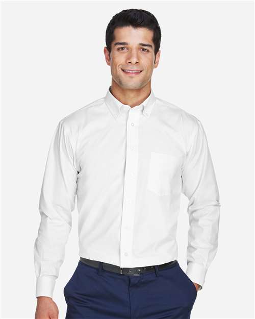 Devon & Jones D630 Men's Crown Woven Collection Solid Oxford #color_WHITE