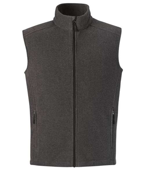 Core 365 88191T Men's Tall Journey Fleece Vest #color_HEATHER CHARCOAL