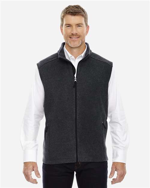 Core 365 88191T Men's Tall Journey Fleece Vest #color_HEATHER CHARCOAL