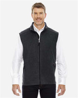 Core 365 88191T Men's Tall Journey Fleece Vest #color_HEATHER CHARCOAL