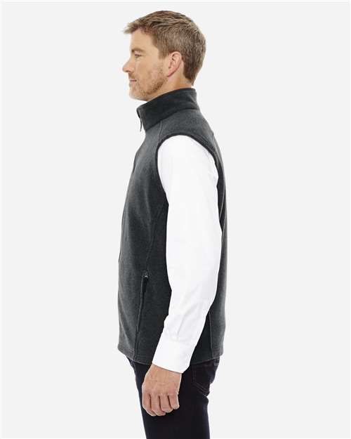 Core 365 88191T Men's Tall Journey Fleece Vest #color_HEATHER CHARCOAL