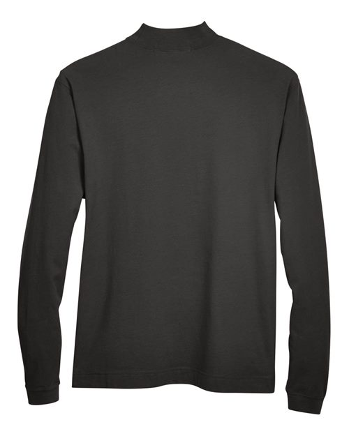 Devon & Jones D420 Adult Sueded Cotton Jersey Mock Turtleneck #color_BLACK