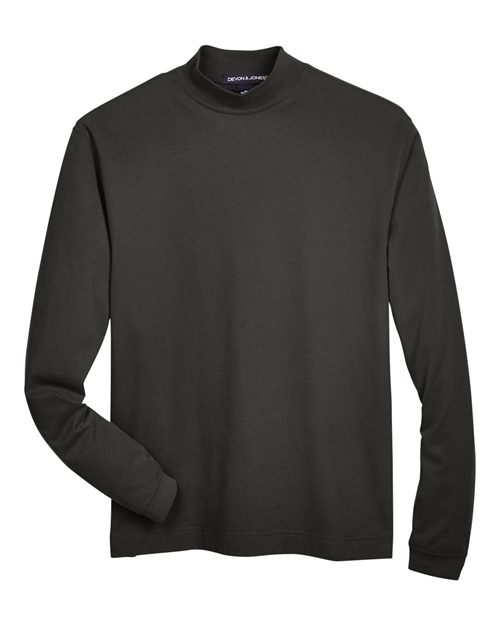 Devon & Jones D420 Adult Sueded Cotton Jersey Mock Turtleneck #color_BLACK