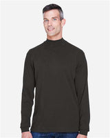 Devon & Jones D420 Adult Sueded Cotton Jersey Mock Turtleneck #color_BLACK
