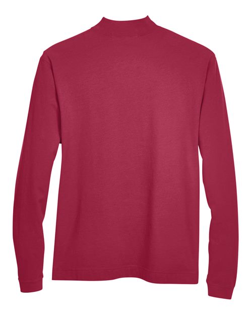 Devon & Jones D420 Adult Sueded Cotton Jersey Mock Turtleneck #color_CRIMSON