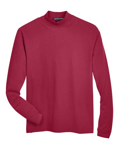 Devon & Jones D420 Adult Sueded Cotton Jersey Mock Turtleneck #color_CRIMSON