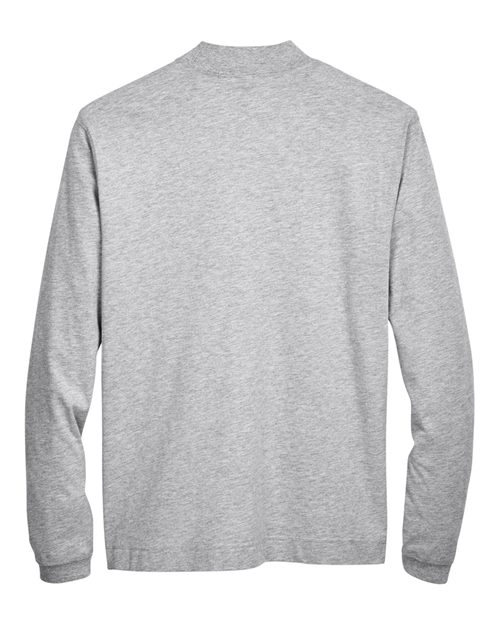 Devon & Jones D420 Adult Sueded Cotton Jersey Mock Turtleneck #color_GREY HEATHER