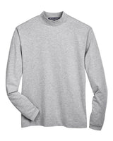 Devon & Jones D420 Adult Sueded Cotton Jersey Mock Turtleneck #color_GREY HEATHER