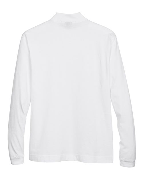 Devon & Jones D420 Adult Sueded Cotton Jersey Mock Turtleneck #color_WHITE