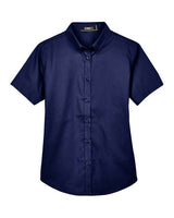 Core 365 78194 Ladies' Optimum Short-Sleeve Twill Shirt #color_CLASSIC NAVY