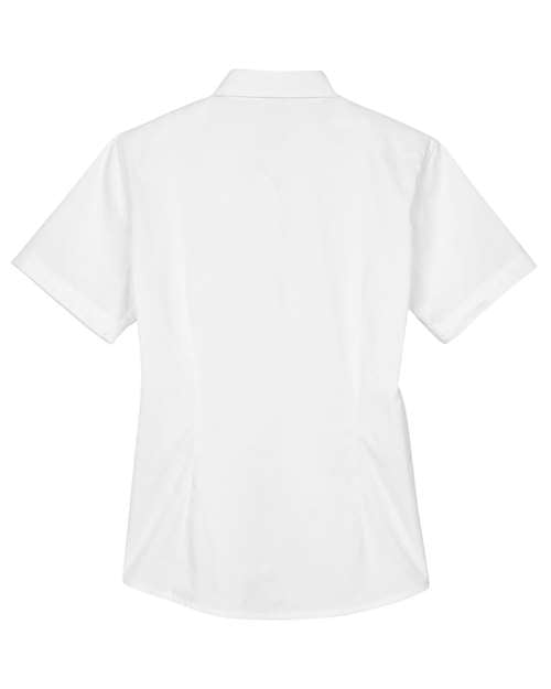 Core 365 78194 Ladies' Optimum Short-Sleeve Twill Shirt #color_WHITE