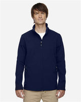 Core 365 88184T Men's Tall Cruise Two-Layer Fleece Bonded SoftShell Jacket #color_CLASSIC NAVY