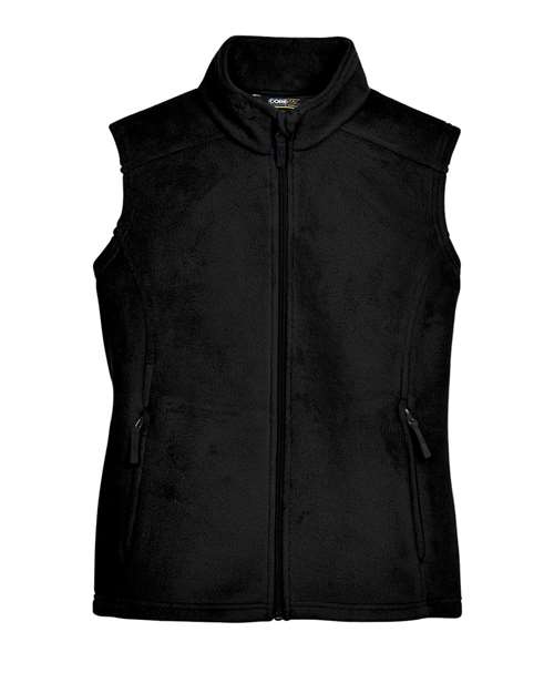 Core 365 78191 Ladies' Journey Fleece Vest #color_BLACK