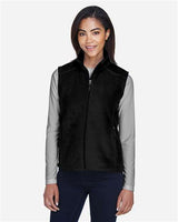 Core 365 78191 Ladies' Journey Fleece Vest #color_BLACK