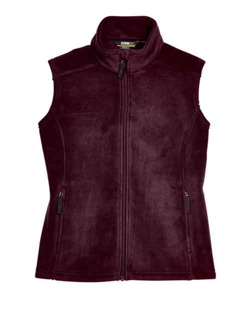 Core 365 78191 Ladies' Journey Fleece Vest #color_BURGUNDY