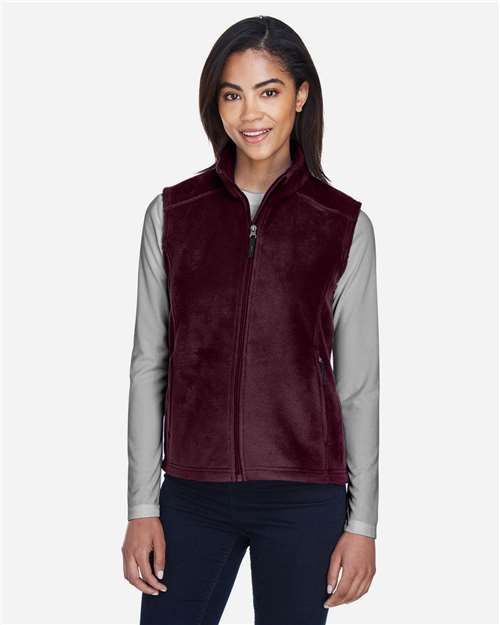 Core 365 78191 Ladies' Journey Fleece Vest #color_BURGUNDY