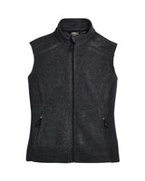 Core 365 78191 Ladies' Journey Fleece Vest #color_HEATHER CHARCOAL