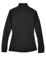 Core 365 78184 Ladies' Cruise Two-Layer Fleece Bonded SoftShell Jacket #color_BLACK