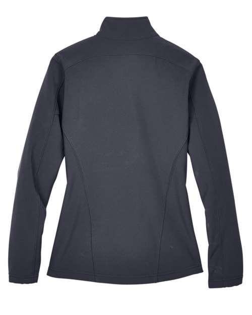 Core 365 78184 Ladies' Cruise Two-Layer Fleece Bonded SoftShell Jacket #color_CARBON