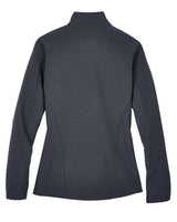 Core 365 78184 Ladies' Cruise Two-Layer Fleece Bonded SoftShell Jacket #color_CARBON