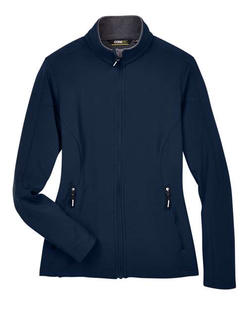 Core 365 78184 Ladies' Cruise Two-Layer Fleece Bonded SoftShell Jacket #color_CLASSIC NAVY