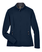 Core 365 78184 Ladies' Cruise Two-Layer Fleece Bonded SoftShell Jacket #color_CLASSIC NAVY