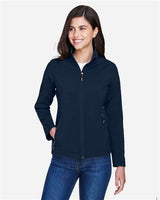 Core 365 78184 Ladies' Cruise Two-Layer Fleece Bonded SoftShell Jacket #color_CLASSIC NAVY