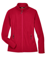 Core 365 78184 Ladies' Cruise Two-Layer Fleece Bonded SoftShell Jacket #color_CLASSIC RED