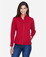 Core 365 78184 Ladies' Cruise Two-Layer Fleece Bonded SoftShell Jacket #color_CLASSIC RED
