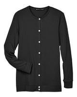 Devon & Jones DP181W Ladies' Perfect Fit Ribbon Cardigan #color_BLACK