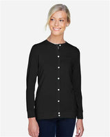 Devon & Jones DP181W Ladies' Perfect Fit Ribbon Cardigan #color_BLACK