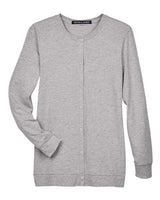 Devon & Jones DP181W Ladies' Perfect Fit Ribbon Cardigan #color_GREY HEATHER