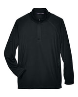 Devon & Jones DG440 Men's Stretch Tech-Shell Compass Quarter-Zip #color_BLACK