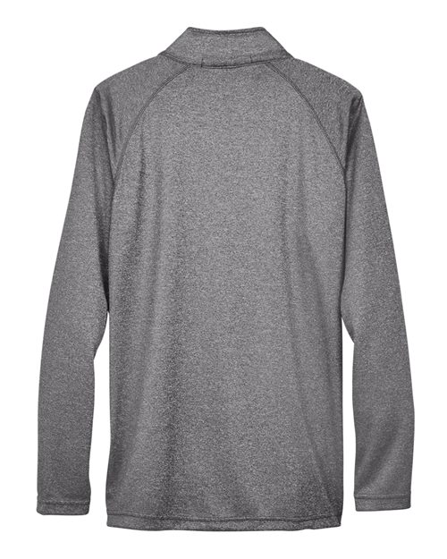 Devon & Jones DG440 Men's Stretch Tech-Shell Compass Quarter-Zip #color_DK GREY HEATHER