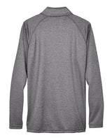 Devon & Jones DG440 Men's Stretch Tech-Shell Compass Quarter-Zip #color_DK GREY HEATHER