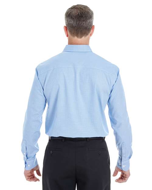 Devon & Jones DG532 Men's Crown Woven Collection RoyalDobby Shirt #color_FRENCH BLUE
